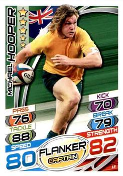 2015 Topps Rugby Attax #15 Michael Hooper Front